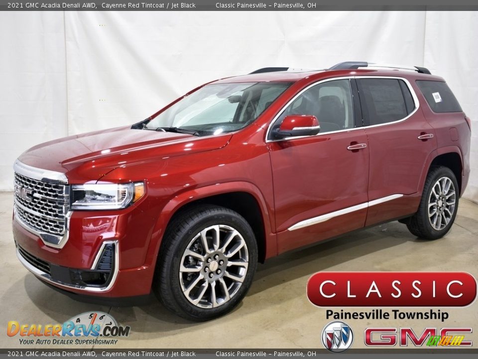 2021 GMC Acadia Denali AWD Cayenne Red Tintcoat / Jet Black Photo #1
