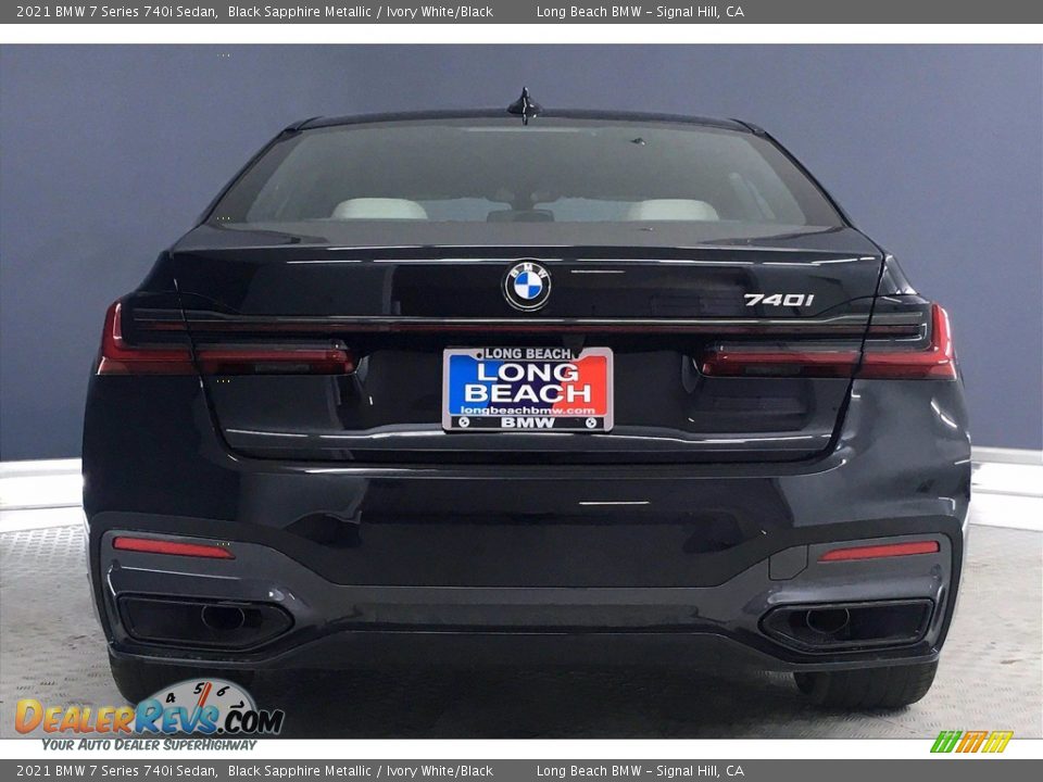 2021 BMW 7 Series 740i Sedan Black Sapphire Metallic / Ivory White/Black Photo #4