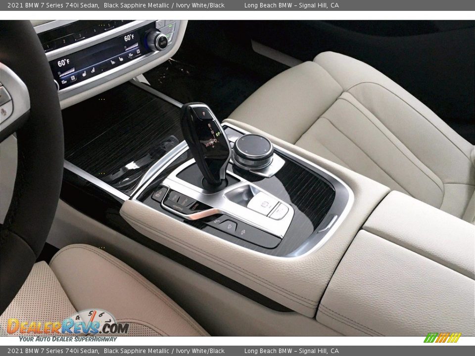 2021 BMW 7 Series 740i Sedan Black Sapphire Metallic / Ivory White/Black Photo #8