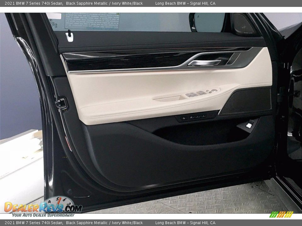2021 BMW 7 Series 740i Sedan Black Sapphire Metallic / Ivory White/Black Photo #13