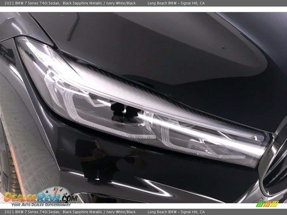2021 BMW 7 Series 740i Sedan Black Sapphire Metallic / Ivory White/Black Photo #14