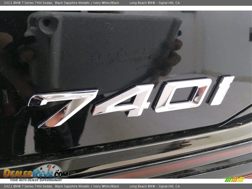 2021 BMW 7 Series 740i Sedan Black Sapphire Metallic / Ivory White/Black Photo #16