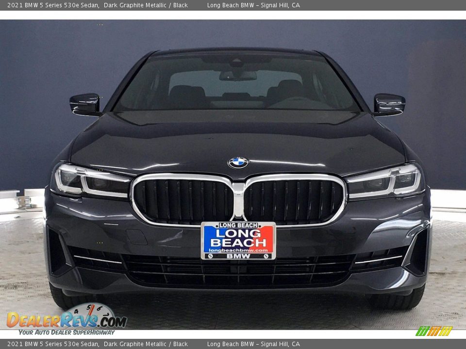 2021 BMW 5 Series 530e Sedan Dark Graphite Metallic / Black Photo #2