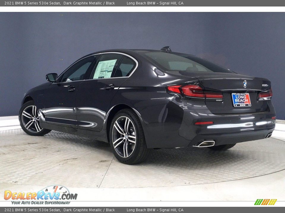 2021 BMW 5 Series 530e Sedan Dark Graphite Metallic / Black Photo #3