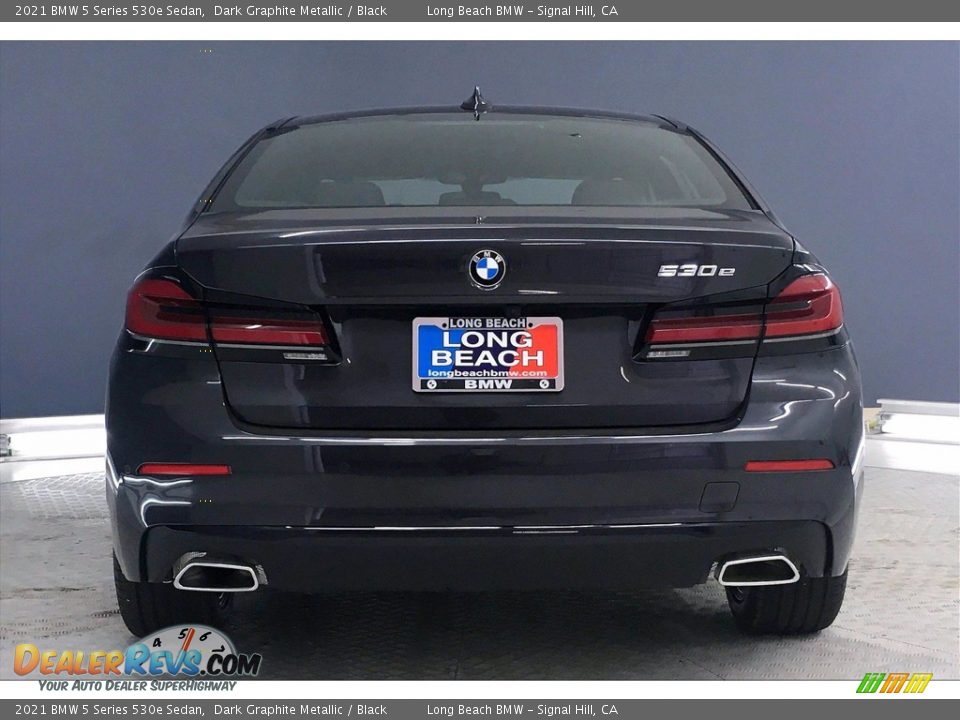 2021 BMW 5 Series 530e Sedan Dark Graphite Metallic / Black Photo #4