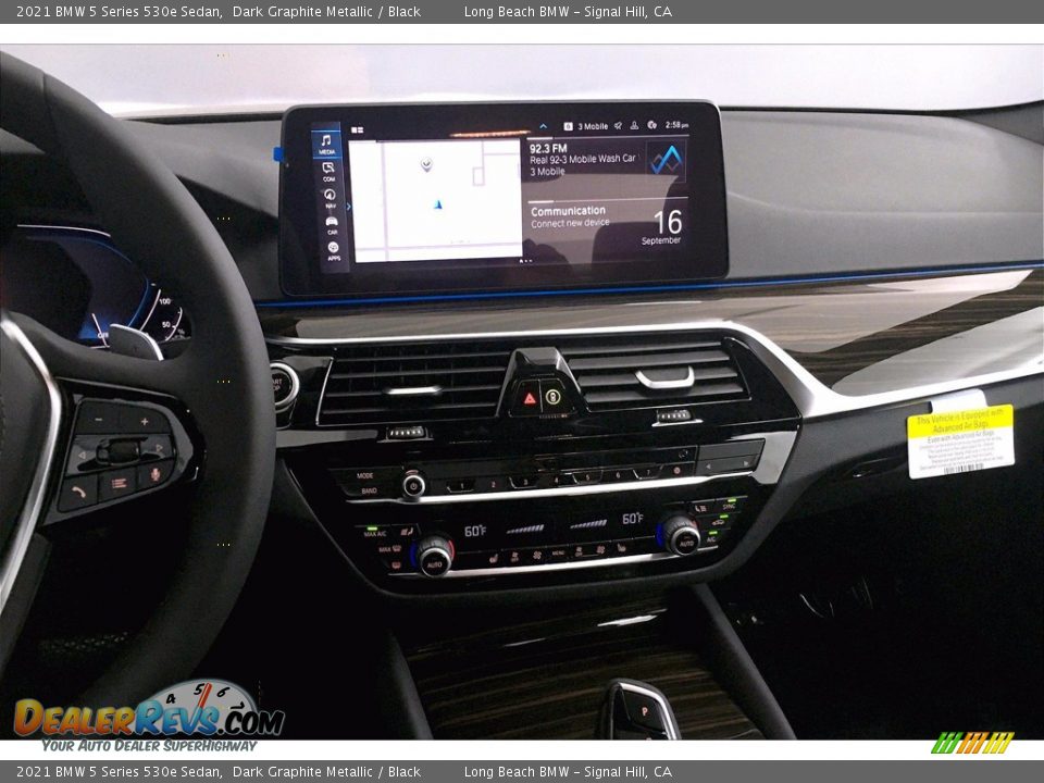 Controls of 2021 BMW 5 Series 530e Sedan Photo #6