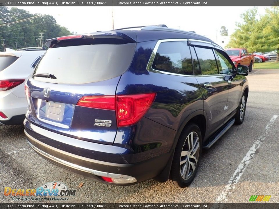 2016 Honda Pilot Touring AWD Obsidian Blue Pearl / Black Photo #4