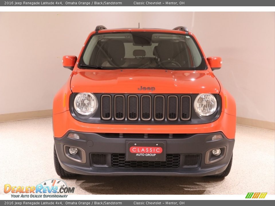 2016 Jeep Renegade Latitude 4x4 Omaha Orange / Black/Sandstorm Photo #2