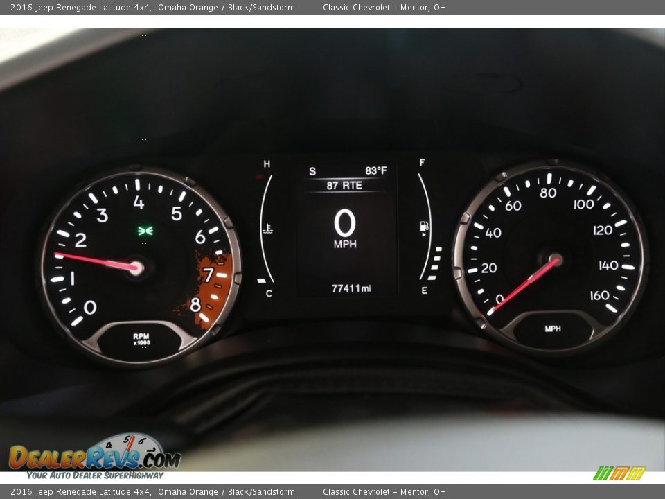 2016 Jeep Renegade Latitude 4x4 Gauges Photo #7