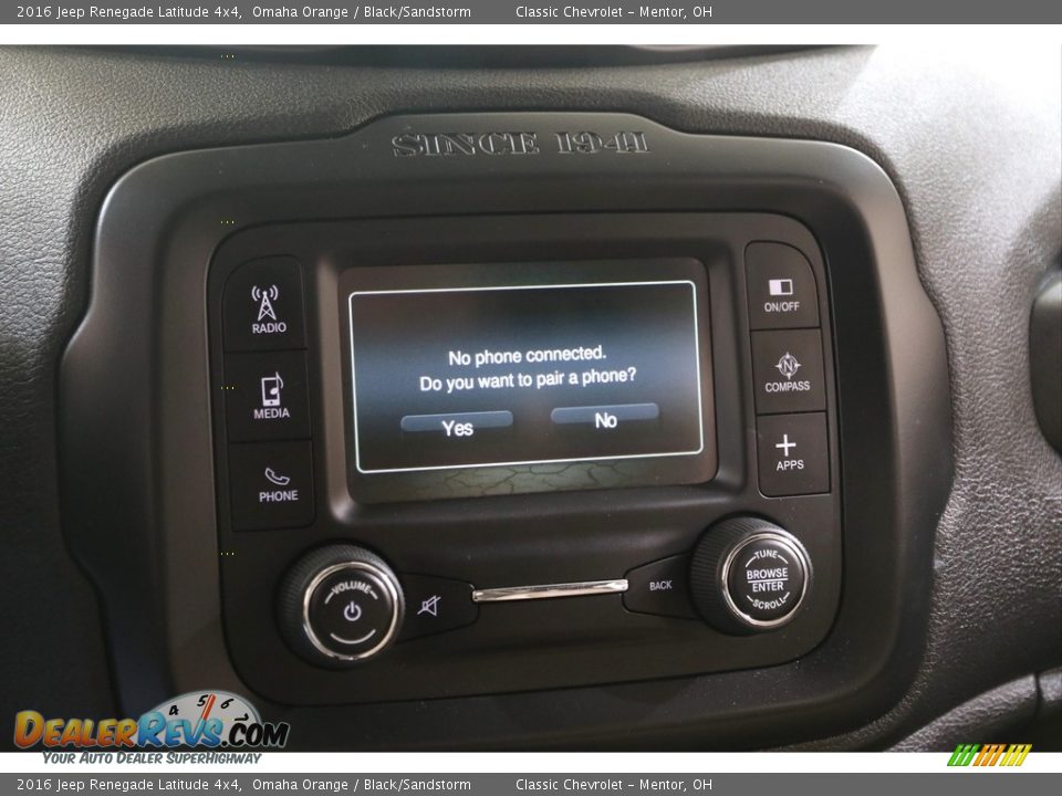 2016 Jeep Renegade Latitude 4x4 Omaha Orange / Black/Sandstorm Photo #10