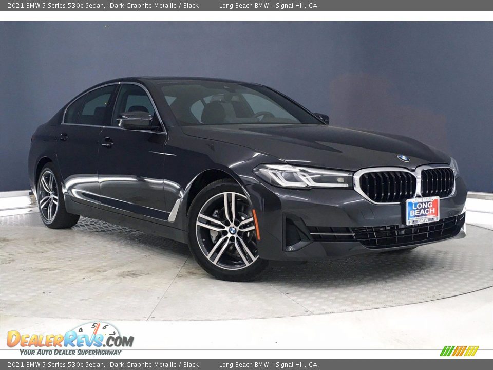 2021 BMW 5 Series 530e Sedan Dark Graphite Metallic / Black Photo #19