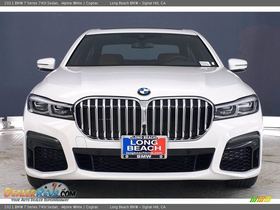 2021 BMW 7 Series 740i Sedan Alpine White / Cognac Photo #2