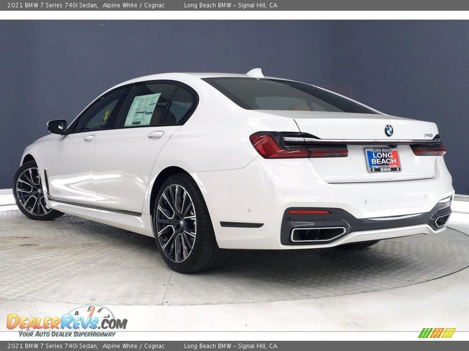 2021 BMW 7 Series 740i Sedan Alpine White / Cognac Photo #3