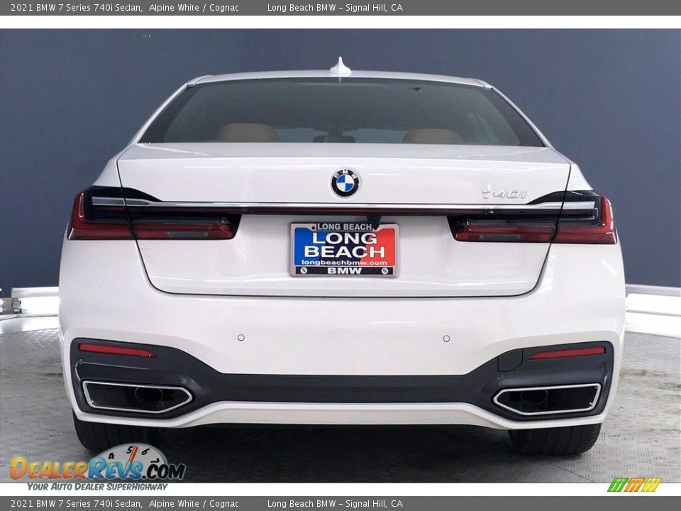 2021 BMW 7 Series 740i Sedan Alpine White / Cognac Photo #4
