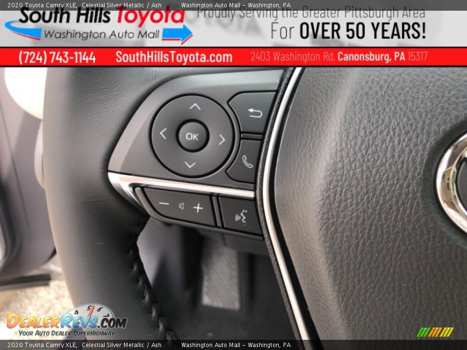 2020 Toyota Camry XLE Celestial Silver Metallic / Ash Photo #16