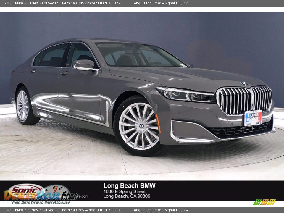 2021 BMW 7 Series 740i Sedan Bernina Gray Amber Effect / Black Photo #1