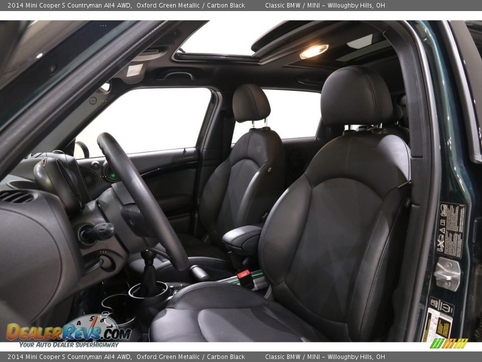 2014 Mini Cooper S Countryman All4 AWD Oxford Green Metallic / Carbon Black Photo #6