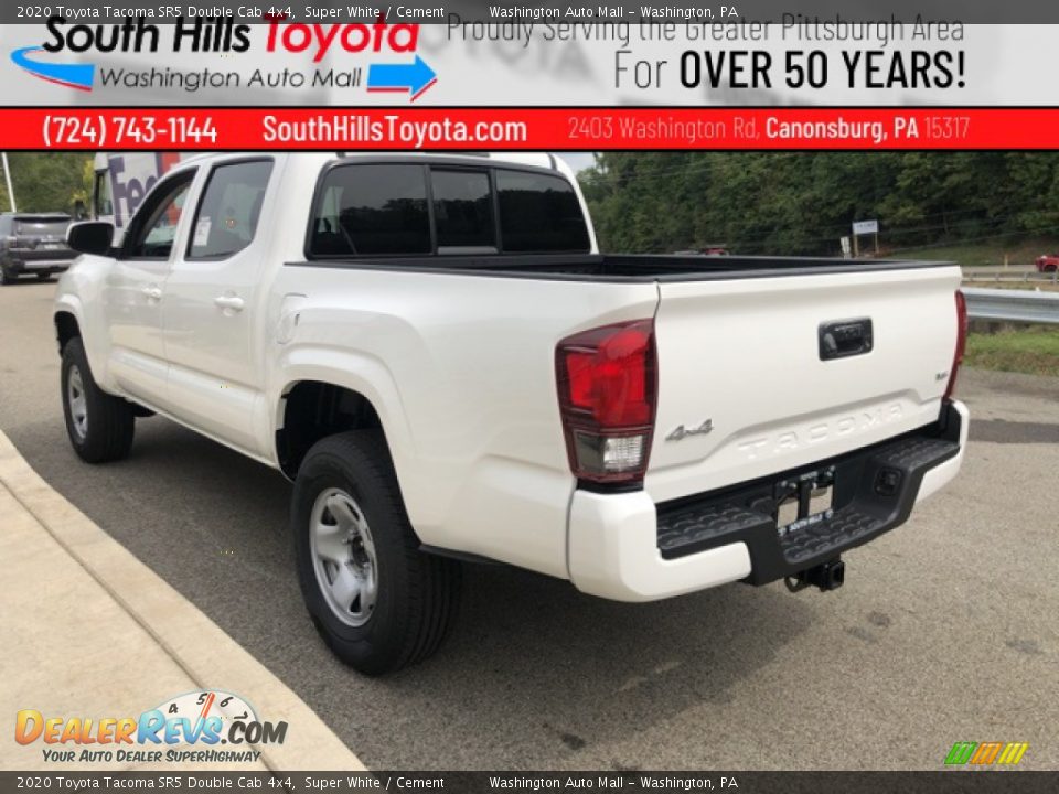 2020 Toyota Tacoma SR5 Double Cab 4x4 Super White / Cement Photo #2