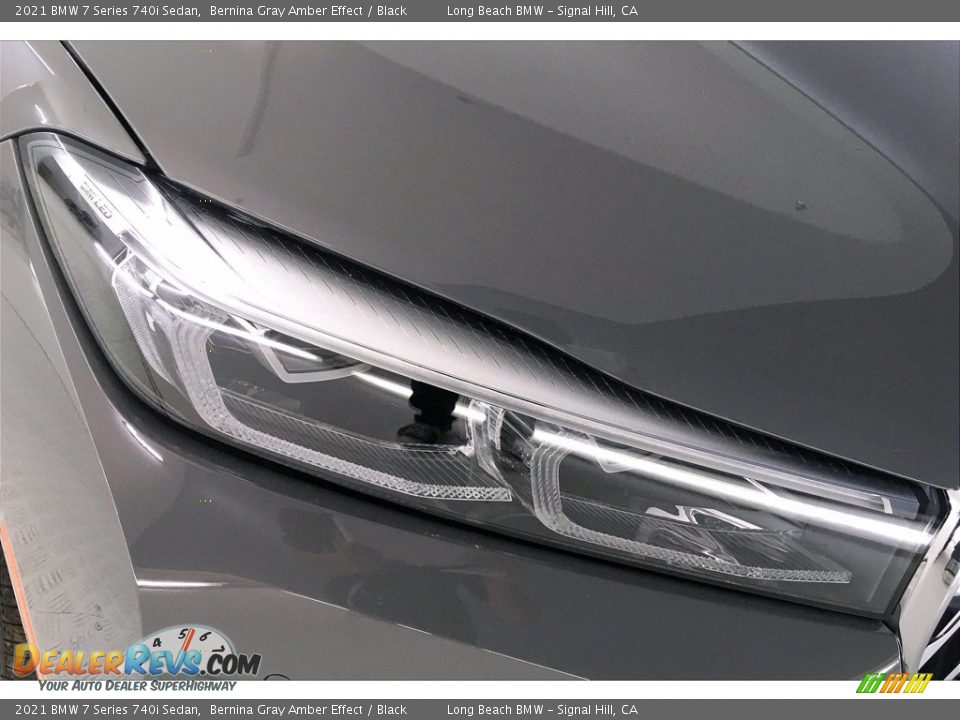 2021 BMW 7 Series 740i Sedan Bernina Gray Amber Effect / Black Photo #14