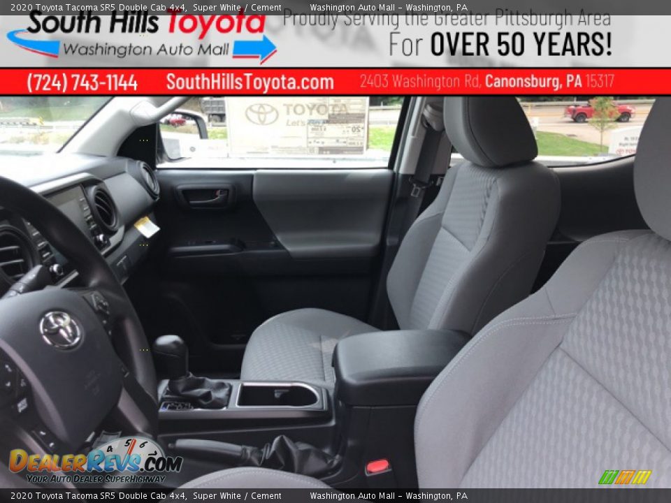2020 Toyota Tacoma SR5 Double Cab 4x4 Super White / Cement Photo #3