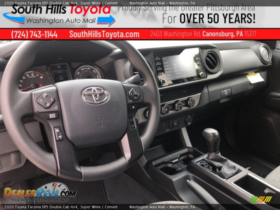 2020 Toyota Tacoma SR5 Double Cab 4x4 Super White / Cement Photo #4