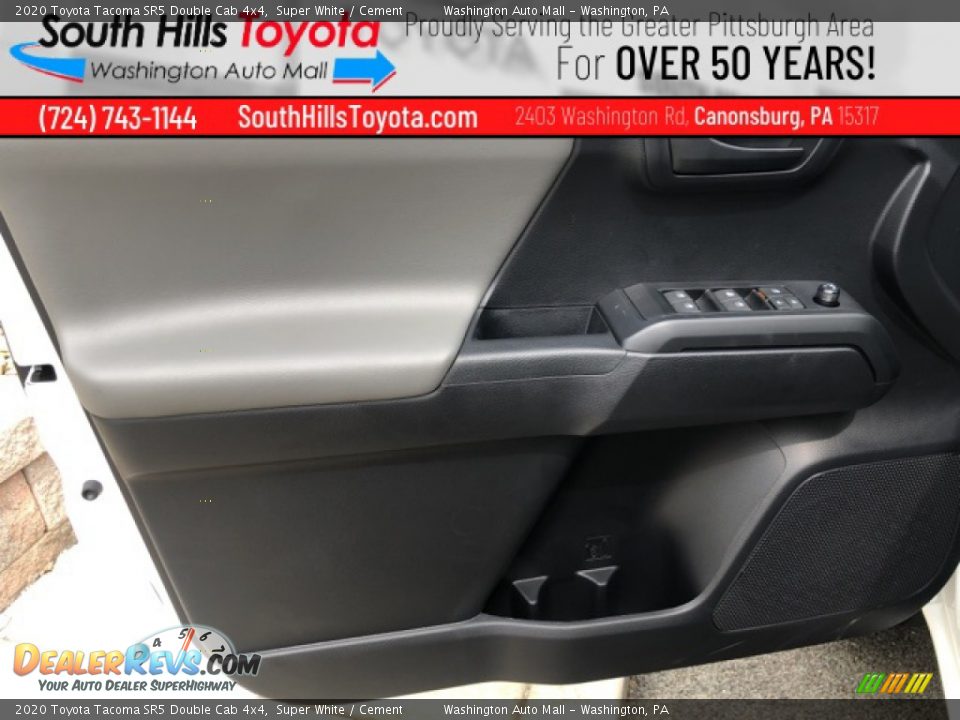 2020 Toyota Tacoma SR5 Double Cab 4x4 Super White / Cement Photo #6