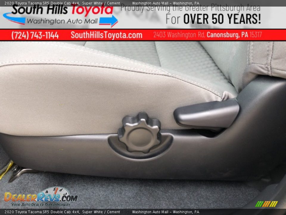 2020 Toyota Tacoma SR5 Double Cab 4x4 Super White / Cement Photo #7