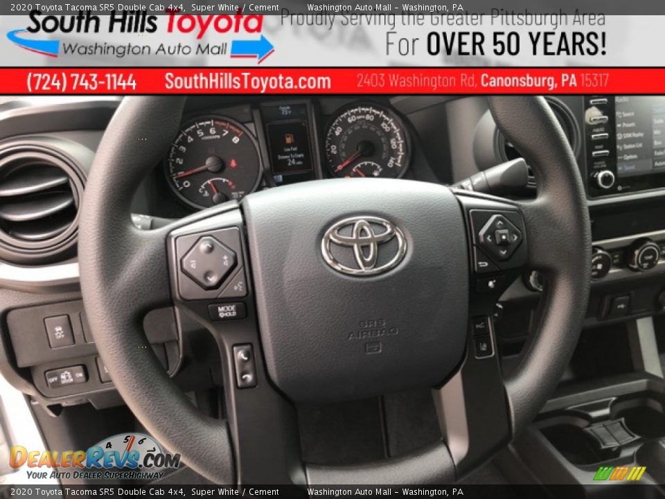2020 Toyota Tacoma SR5 Double Cab 4x4 Super White / Cement Photo #9