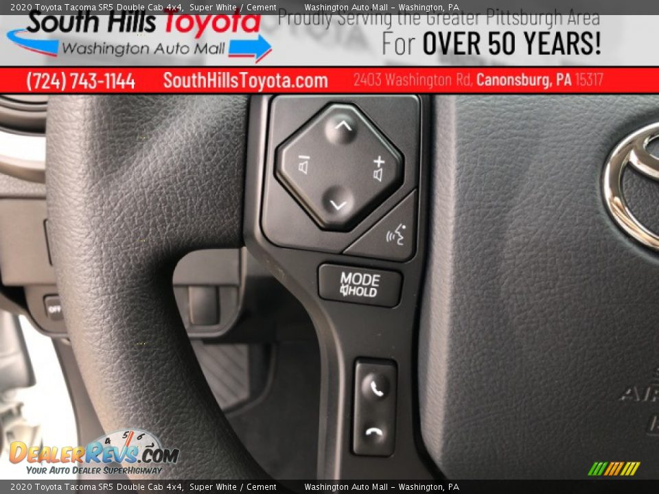 2020 Toyota Tacoma SR5 Double Cab 4x4 Super White / Cement Photo #10