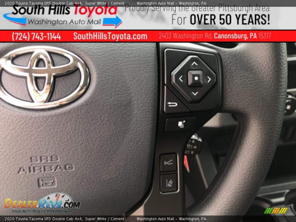 2020 Toyota Tacoma SR5 Double Cab 4x4 Super White / Cement Photo #11