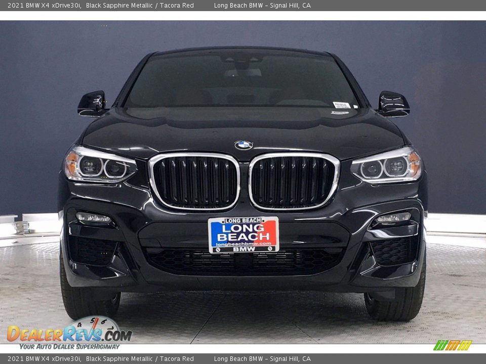 2021 BMW X4 xDrive30i Black Sapphire Metallic / Tacora Red Photo #2