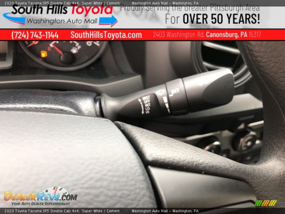 2020 Toyota Tacoma SR5 Double Cab 4x4 Super White / Cement Photo #13