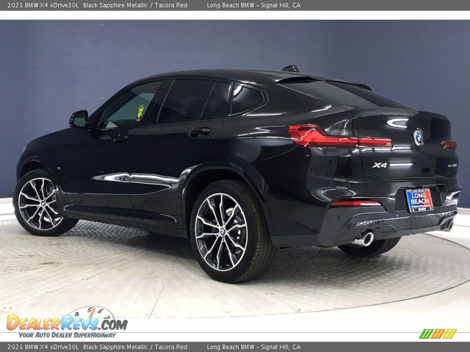 2021 BMW X4 xDrive30i Black Sapphire Metallic / Tacora Red Photo #3