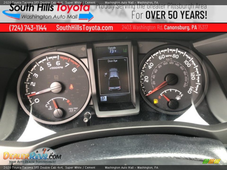 2020 Toyota Tacoma SR5 Double Cab 4x4 Super White / Cement Photo #14