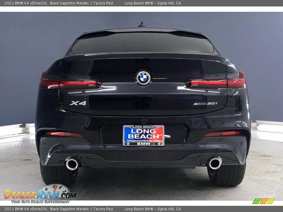 2021 BMW X4 xDrive30i Black Sapphire Metallic / Tacora Red Photo #4