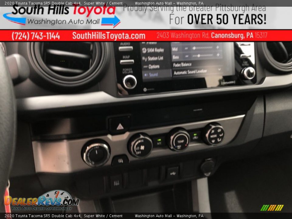 2020 Toyota Tacoma SR5 Double Cab 4x4 Super White / Cement Photo #15