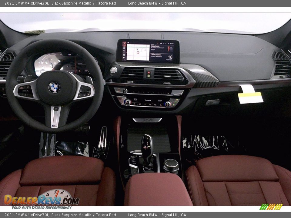 2021 BMW X4 xDrive30i Black Sapphire Metallic / Tacora Red Photo #5