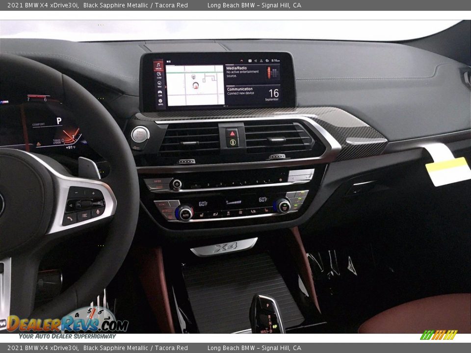 2021 BMW X4 xDrive30i Black Sapphire Metallic / Tacora Red Photo #6