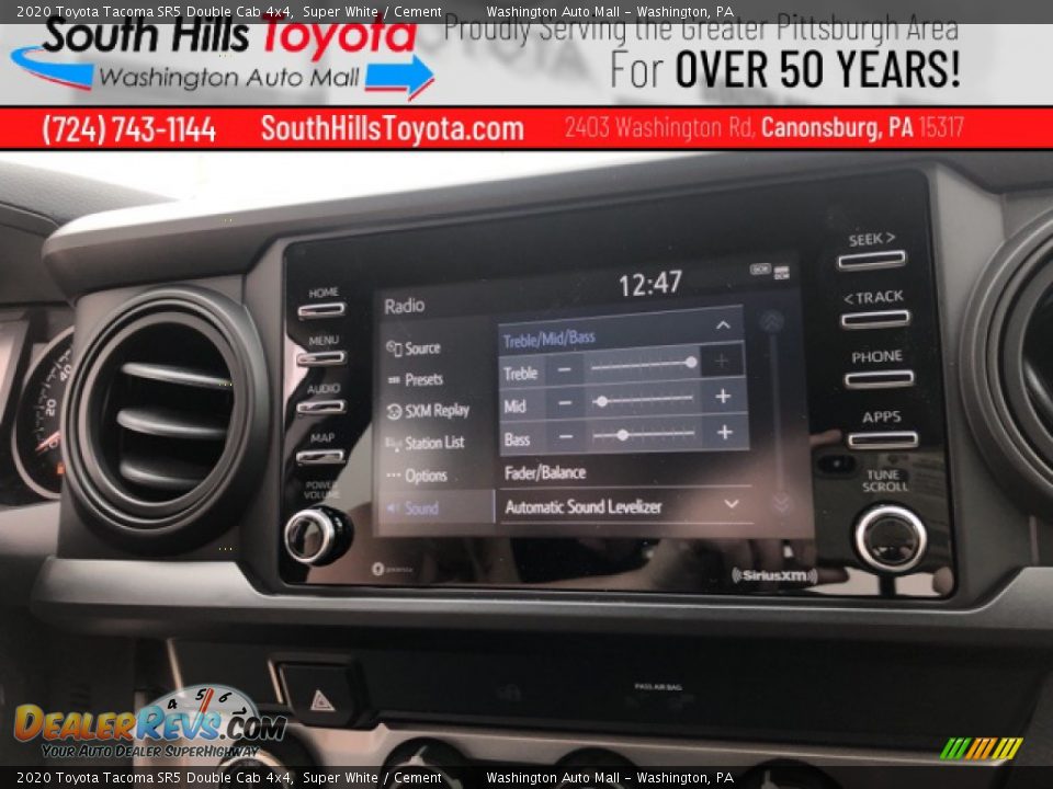2020 Toyota Tacoma SR5 Double Cab 4x4 Super White / Cement Photo #22