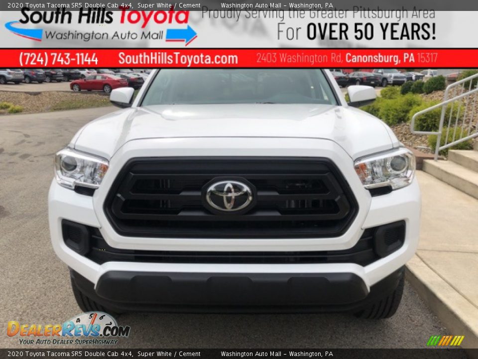 2020 Toyota Tacoma SR5 Double Cab 4x4 Super White / Cement Photo #26