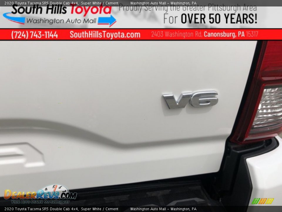 2020 Toyota Tacoma SR5 Double Cab 4x4 Super White / Cement Photo #29