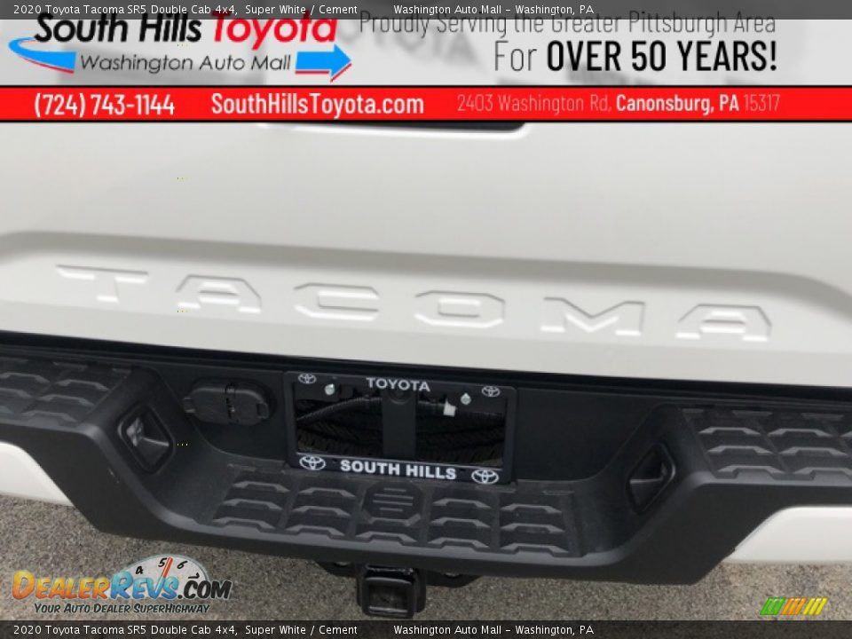 2020 Toyota Tacoma SR5 Double Cab 4x4 Super White / Cement Photo #30