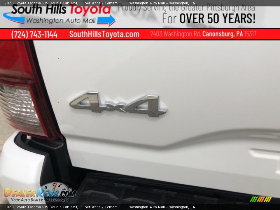 2020 Toyota Tacoma SR5 Double Cab 4x4 Super White / Cement Photo #31