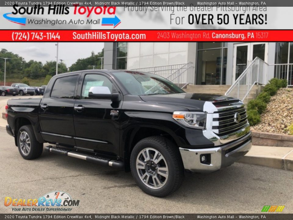 2020 Toyota Tundra 1794 Edition CrewMax 4x4 Midnight Black Metallic / 1794 Edition Brown/Black Photo #1