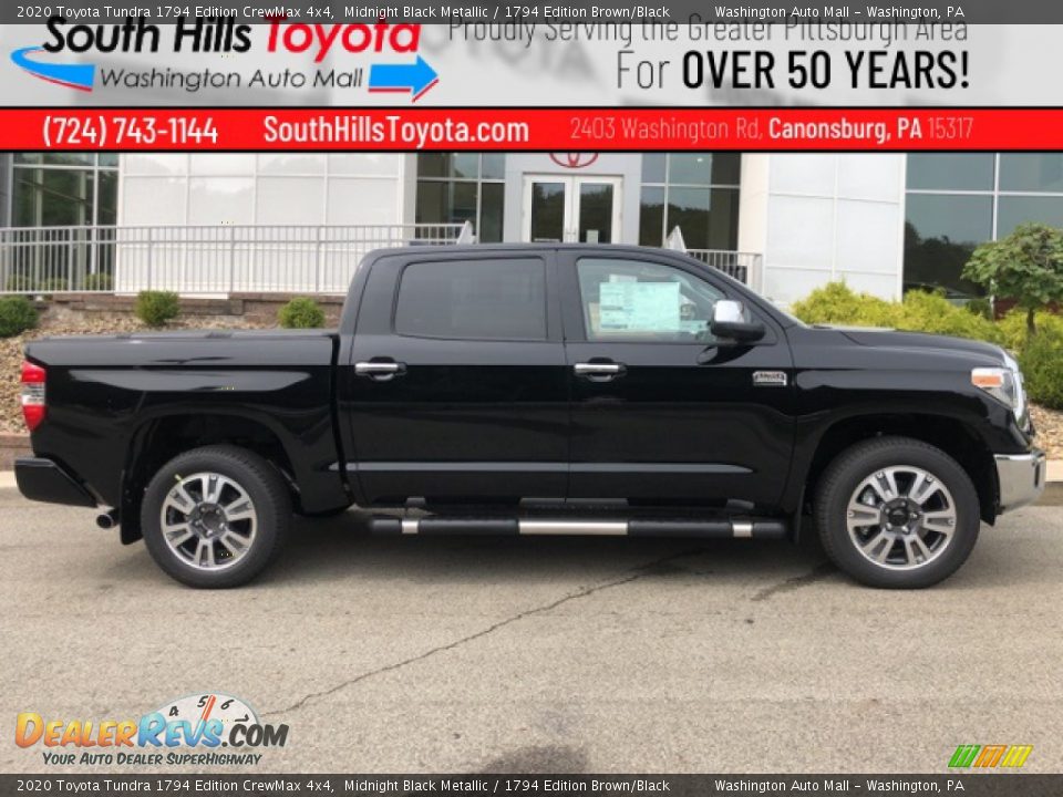 2020 Toyota Tundra 1794 Edition CrewMax 4x4 Midnight Black Metallic / 1794 Edition Brown/Black Photo #6