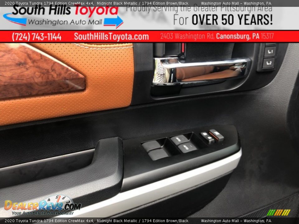 2020 Toyota Tundra 1794 Edition CrewMax 4x4 Midnight Black Metallic / 1794 Edition Brown/Black Photo #15
