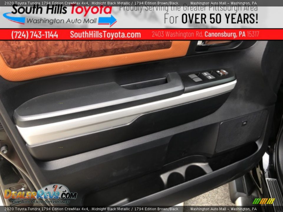 2020 Toyota Tundra 1794 Edition CrewMax 4x4 Midnight Black Metallic / 1794 Edition Brown/Black Photo #16