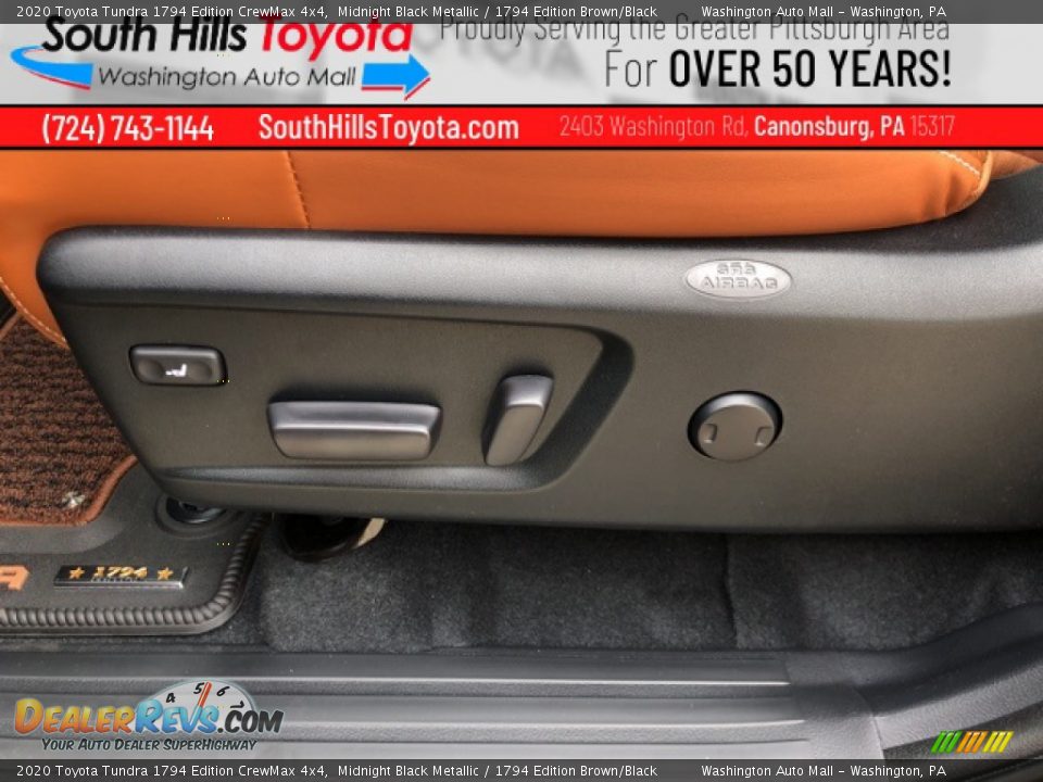 2020 Toyota Tundra 1794 Edition CrewMax 4x4 Midnight Black Metallic / 1794 Edition Brown/Black Photo #17
