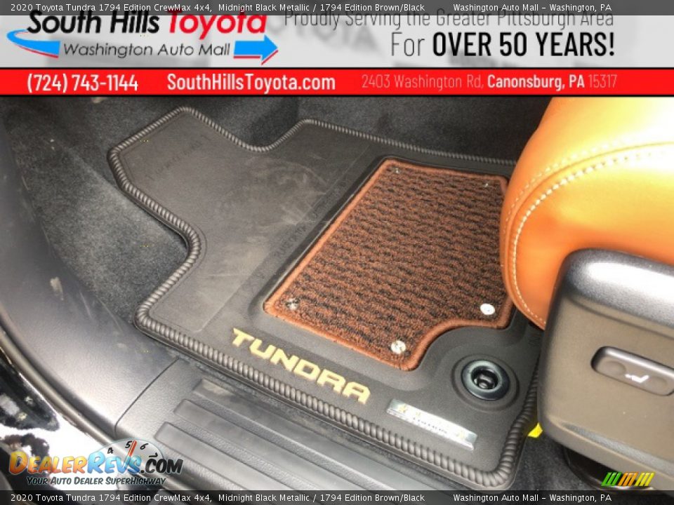 2020 Toyota Tundra 1794 Edition CrewMax 4x4 Midnight Black Metallic / 1794 Edition Brown/Black Photo #18