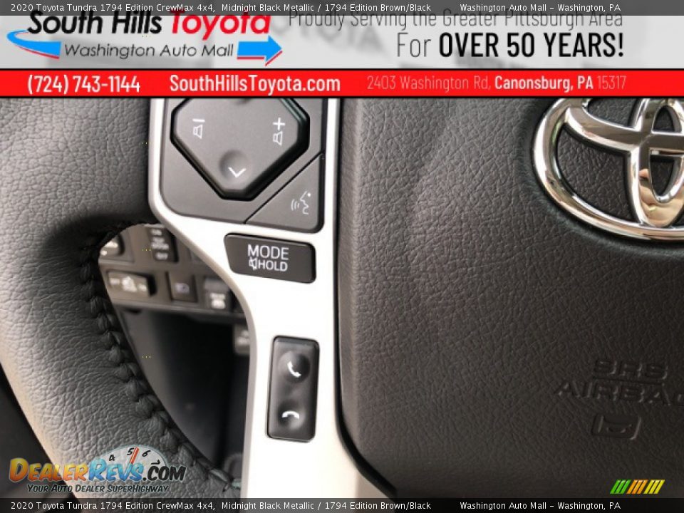 2020 Toyota Tundra 1794 Edition CrewMax 4x4 Midnight Black Metallic / 1794 Edition Brown/Black Photo #21